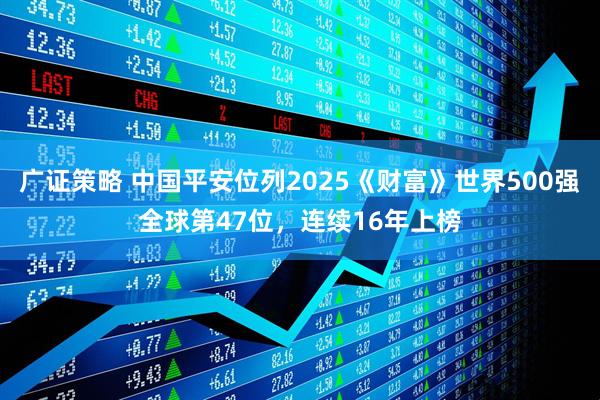广证策略 中国平安位列2025《财富》世界500强全球第47位，连续16年上榜